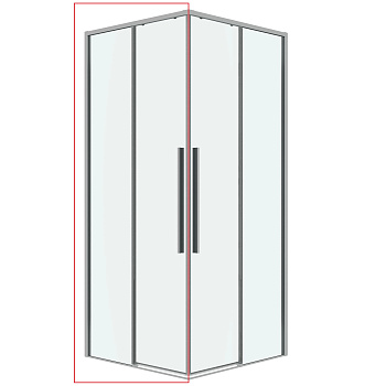 Душевая дверь Grossman Galaxy 1/2.K33.01.10.10.00 100х195 стекло прозрачное профиль хром глянцевый
